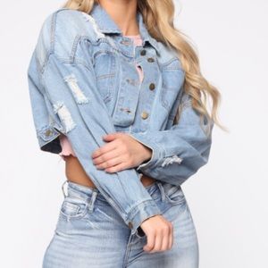 Fashion nova oversized jean jacket
